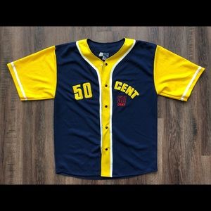 VTG 50 CENT BASEBALL JERSEY L 2000s G-Unit hip hop
